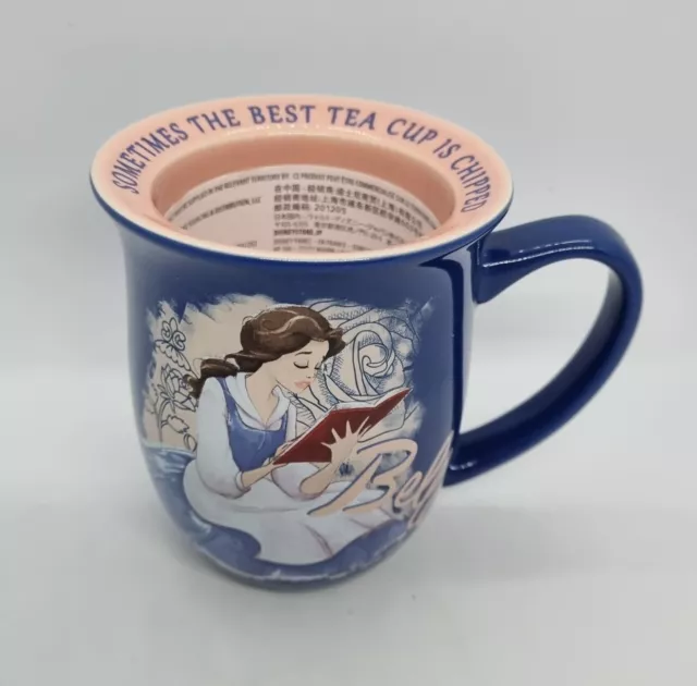 Disney Store Belle Cup Mug Sometimes The Best Tea Cup Is Chipped New