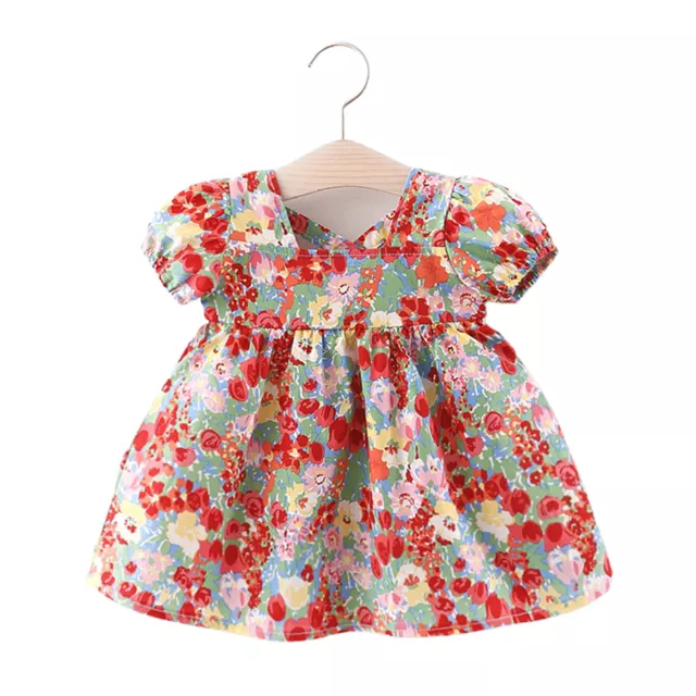 Kinderkleid Quadratischer Kragen Lockeres Kinderkleid Mit Puffärmeln