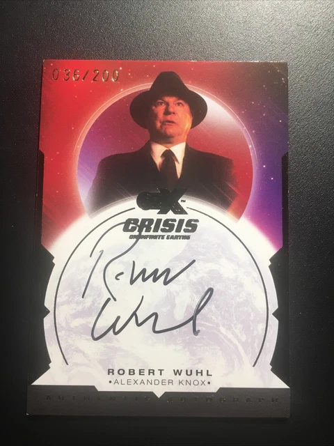 CZX Crisis on Infinite Earths Robert Wuhl Alexander Knox autograph /200 auto