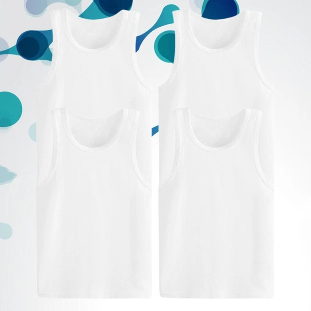 4 pz canottiere uomo donna neonato abito bianco camicia ragazzi gilet bambino