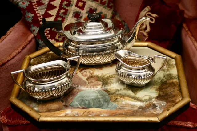 An A1 Silver Plated Tea Set byJ H Potter,  Sheffield, c1900