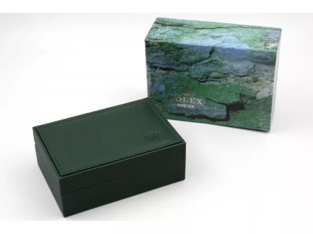 Scatola Orologi Pelle Verde Lusso Watch Box Elegante NUOVA con CONTROSCATOLA