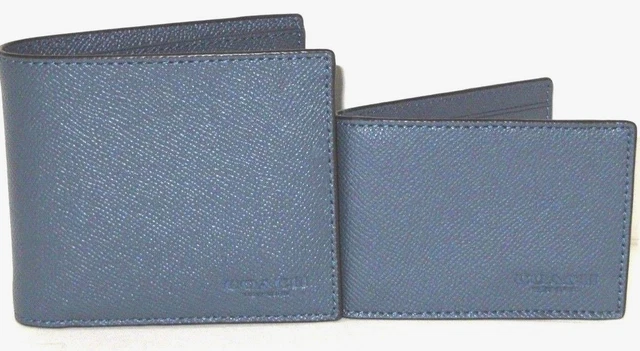 Coach Compact Id Wallet Style # F59112 DARK DENIM – SoleNVE