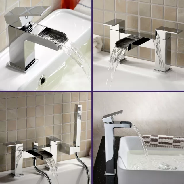 Ozone Bathroom Taps Deck Waterfall Tap Sets Basin Mono Bath Filler Shower Mixer