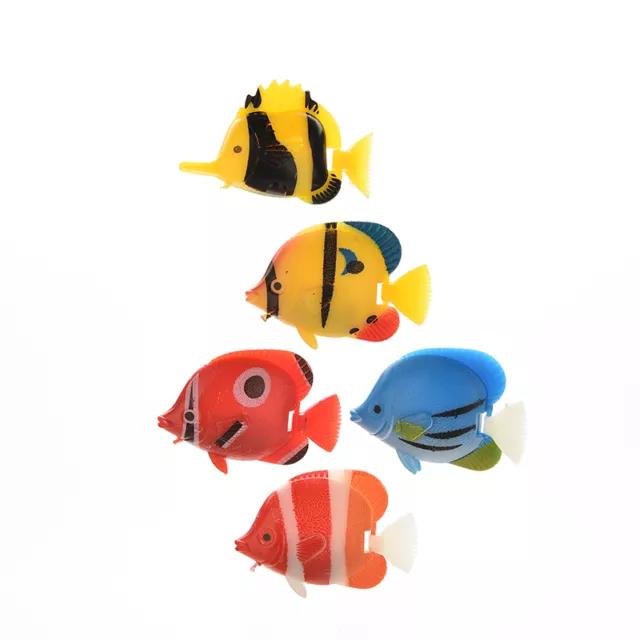 2x Artificial Tropical Fish Floating Moveable Aquarium Fish Tank Toy BDyuJ0