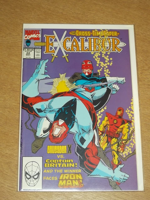 Excalibur #22 Vol 1 Marvel Iron Man Captain Britain May 1990