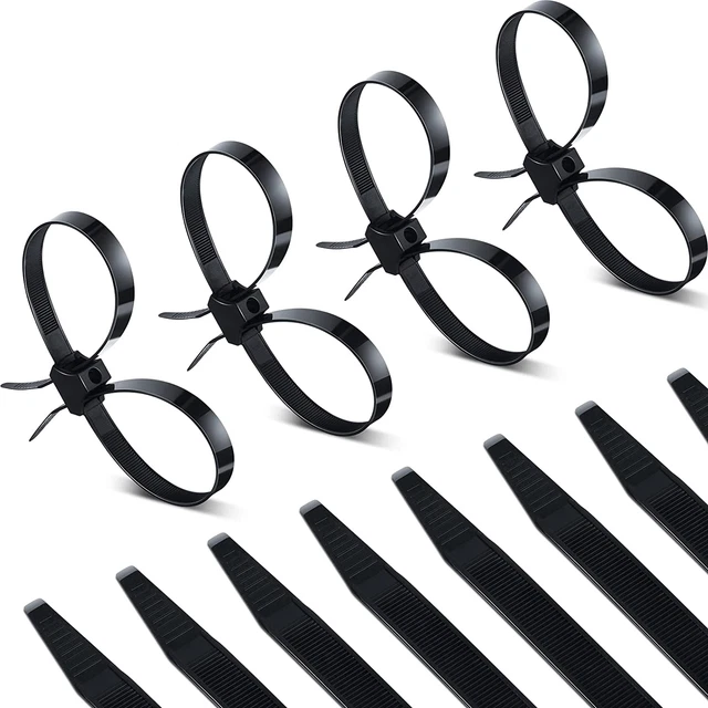 30 Pieces Double Ended Zip Tie Nylon Zip Tie Police Cable Restraints Disposable
