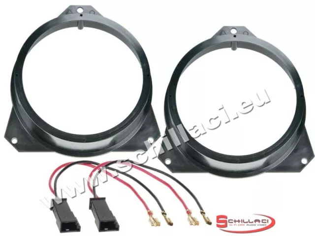 Adattatori altoparlanti Casse 165 mm + connettori  per Citroen Berlingo