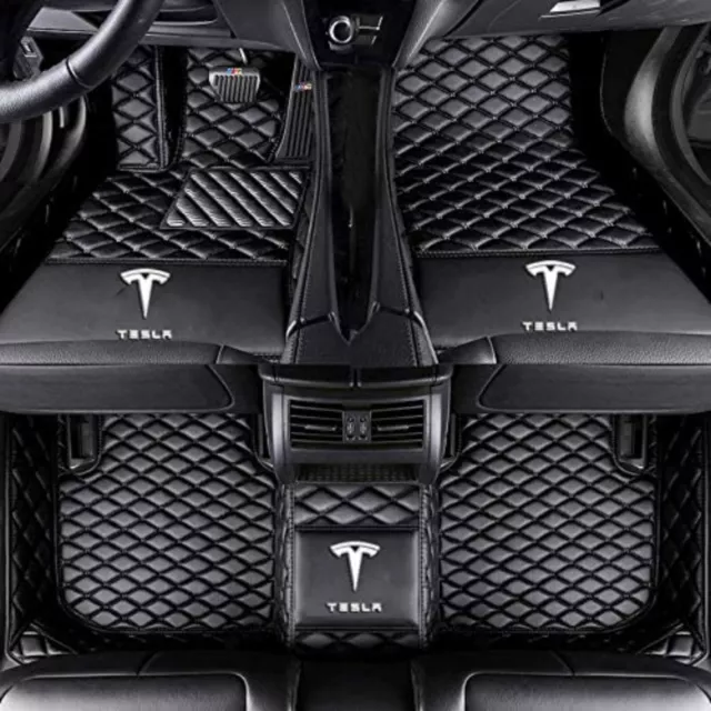 For Tesla-3-S-X-Y 2012-2023 Car Floor Mats Waterproof Luxury Custom Front Rear