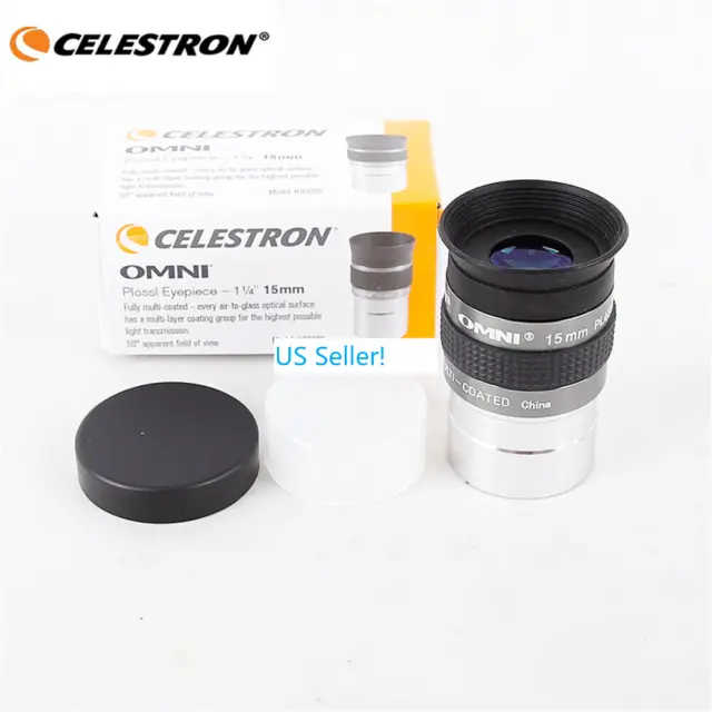 Celestron 93320 15mm Omni Plossl Telescope Eyepiece Lens Fully Multi-Coated New