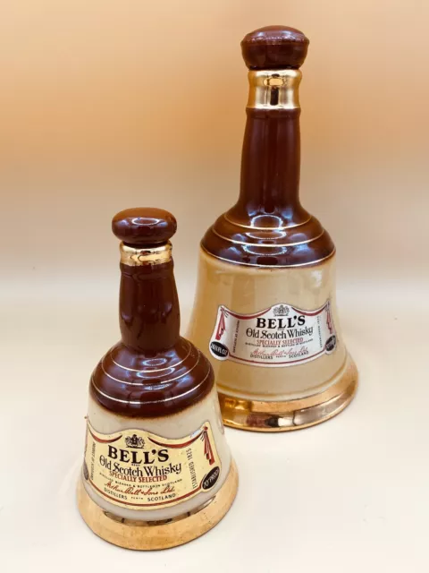 Early Wade Bell's Scotch Whisky 70% Proof  Bell Shaped Decanters Imp. Measures