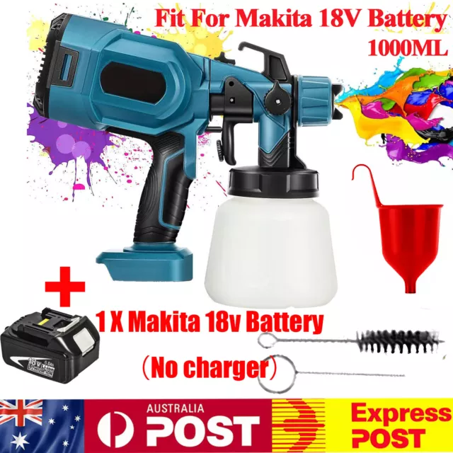Cordless High Pressure Spray Gun Airless Paint Sprayer For Makita 18V Battery AU