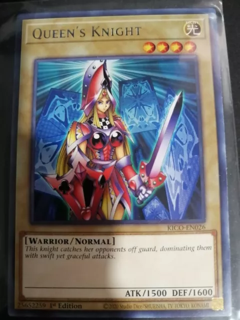 Queens knight rare from kings court set mint condition yugioh 1st edtion