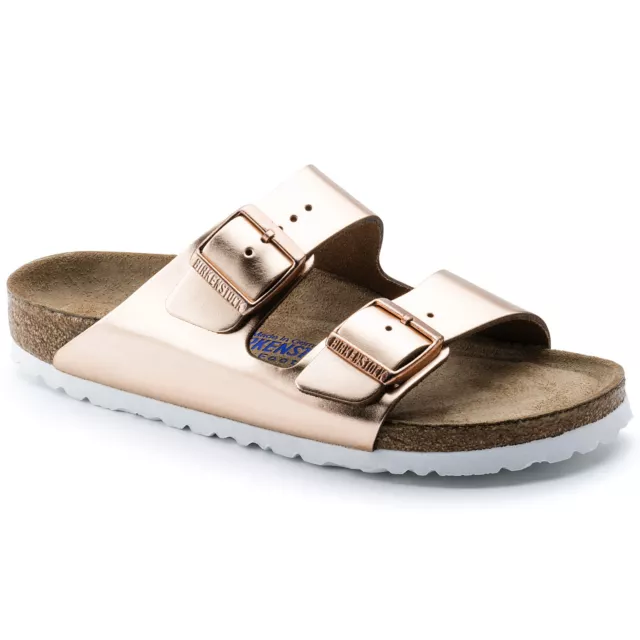 Birkenstock Leather ARIZONA Metallic Copper SOFT FOOTBED BNIB 952091 952093