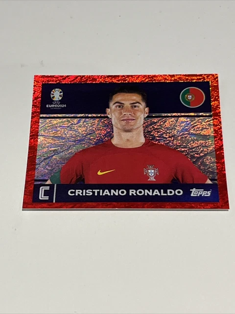 TOPPS UEFA EURO 2024 Sticker Swiss Edition POR 2 Cristiano Ronaldo EUR ...