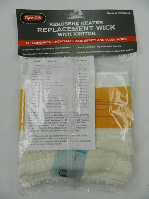 NEW SEALED Dyna-Glo Kerosene Heater Replacement Wick with Ignitor KW23MH-I