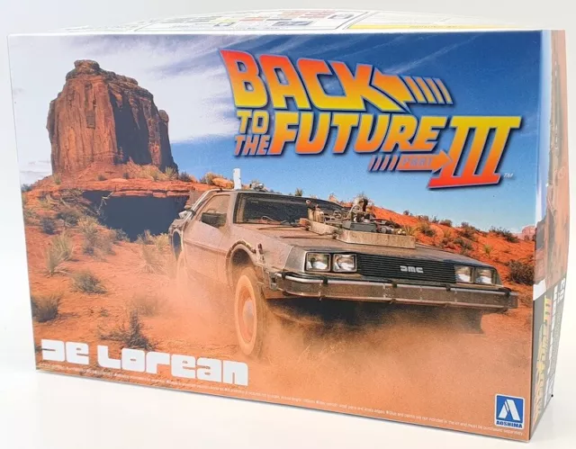 Aoshima 1/24 Scale Model Car Kit 59180 - De Lorean Back To The Future Part III