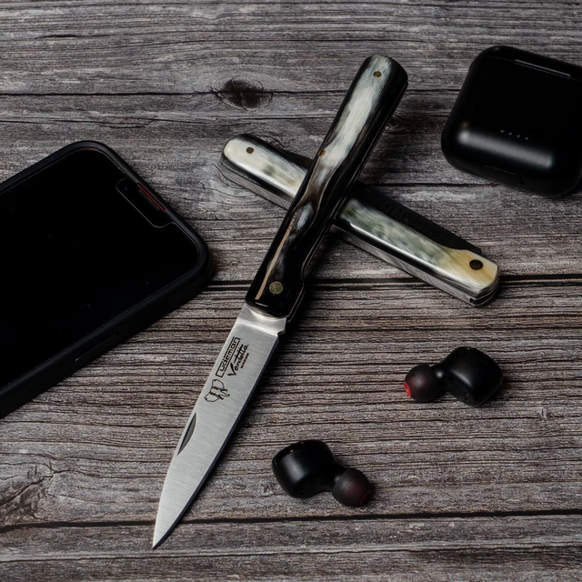 Navaja CUDEMAN Vendetta 408-A Hoja 9 cm. Asta de Toro, Knive, Coltello