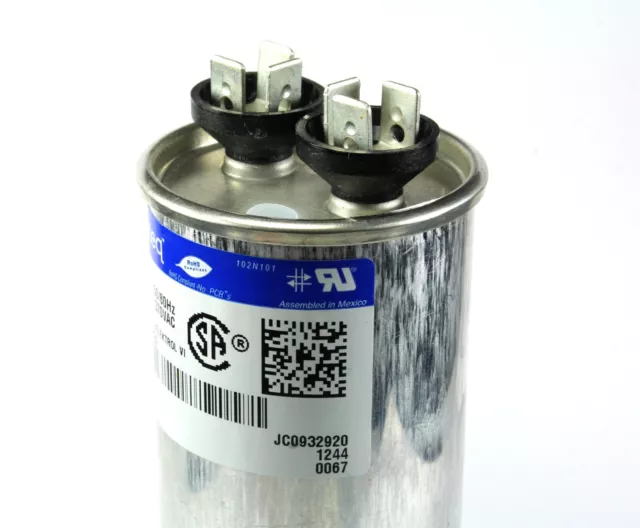 Genteq Motor Run Capacitor 30MFD 370VAC, 30uF, 97F9608 3