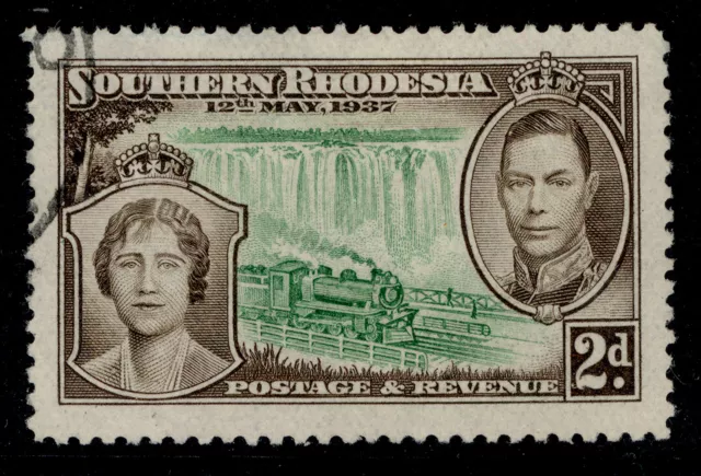 SOUTHERN RHODESIA GVI SG37, 2d emerald & sepia, FINE USED.
