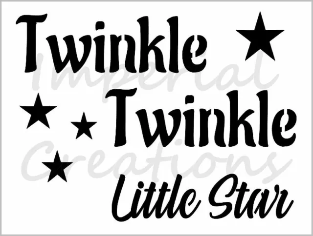 Plantilla para bebé Twinkle Twinkle Little Star que dice canción de 8,5"" x 11"" hoja S644