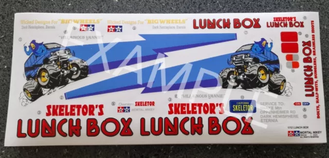 Skeletor theme vinyl stickers fits Tamiya Lunch Box