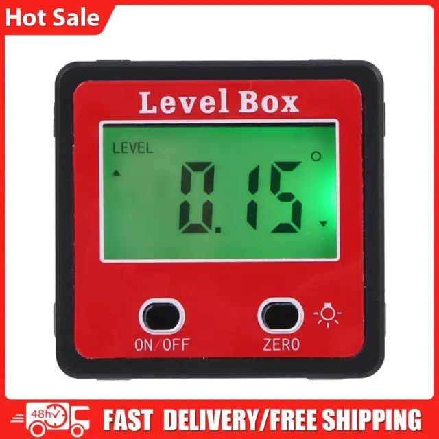 Digital Display Inclinometer Spirit Level Box Protractor Angle Finder Gauge