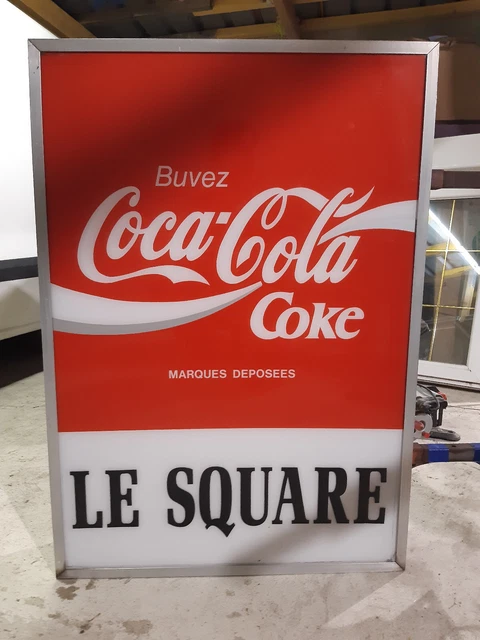 Enseigne Lumineuse Rétro Coca-Cola Des Années 1970 – Occasion Très Bon état – Décoration Vintage