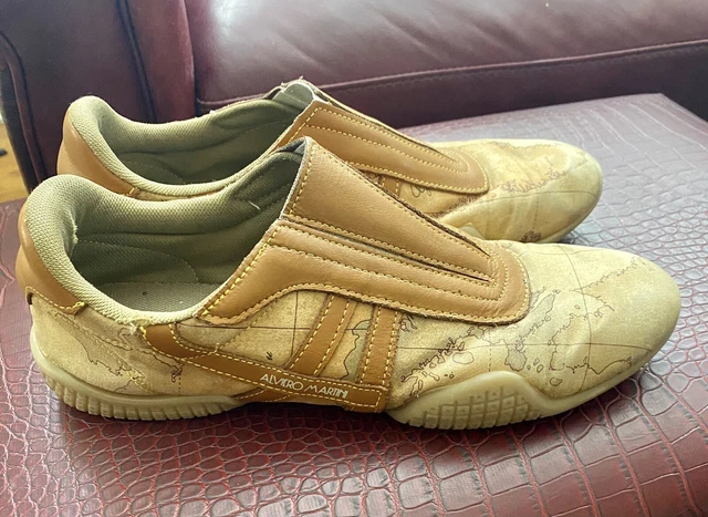 Alviero martini 1° Class Women's Shoes Sneakers Map Leather Size 10/41 Alviero martini 1° Class Women's Shoes Sneakers Map Leather Size 10/41