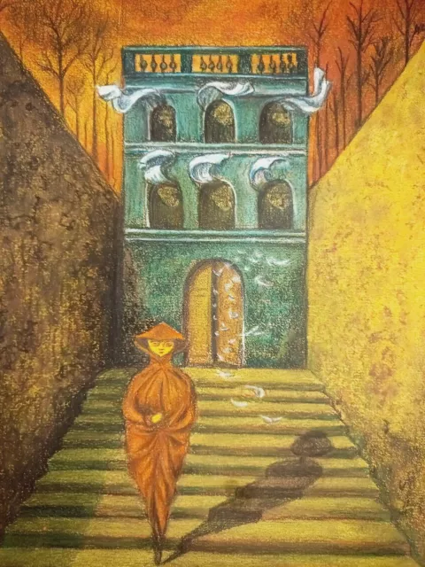 REMEDIOS VARO DRAWING on old paper 