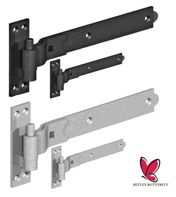 Hook and Band Hinges 10"-18" Gate Garage Heavy CRANKED Stable Shed Barn Door