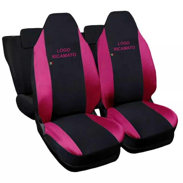 Coprisedili Auto Compatibili Con Aygo Nero Fucsia Posteriori 50-50 - Linea Donna