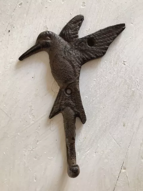 Vintage Hand Crafted Rustic Hummingbird Door Hook