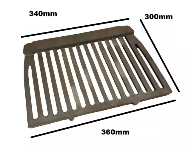 16" Dunsley Flat Cast Iron Fire Grate Open Fireplace Enterprise Heavy Duty 2