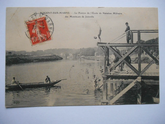 CPA "Nogent sur Marne - Le ponton de l'école de natation militaire des moniteurs