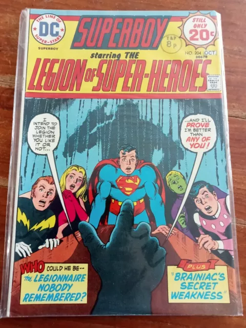 Superboy & The Legion Of Super-Heroes #204 Oct 1974 (FN+) Bronze Age