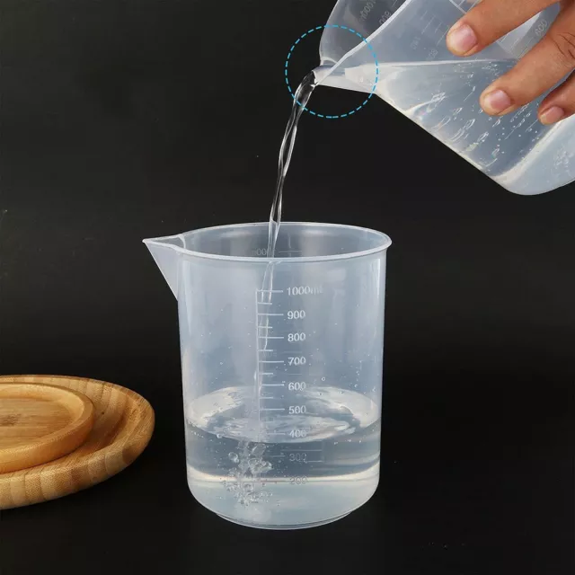 1 Litre Measuring Cup Plastic Jug Beaker Kitchen Tool For Laboratories Parts UK