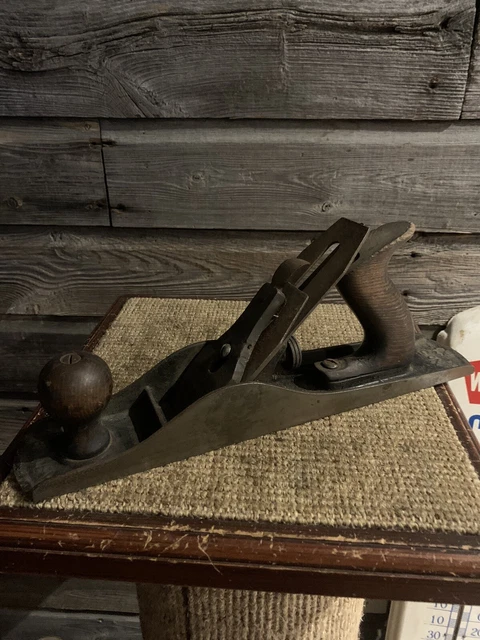 Vintage Stanley Bailey No.5 Wood Plane Corrugated Bottom