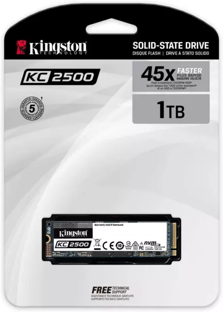 KINGSTON KC2500 1 To SSD NVMe M.2 2280 PCI Express 3.0 TLC 3D NAND