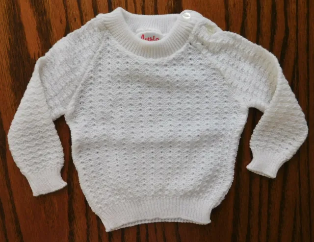 Abbigliamento bambino vintage anni '70 Artflo maglioni a maglia INUTILIZZATI ragazzo bambina 12 mesi
