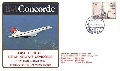 First Flight of British Airways Concorde Dhahran-Bahrain 1979 Official BA Cover