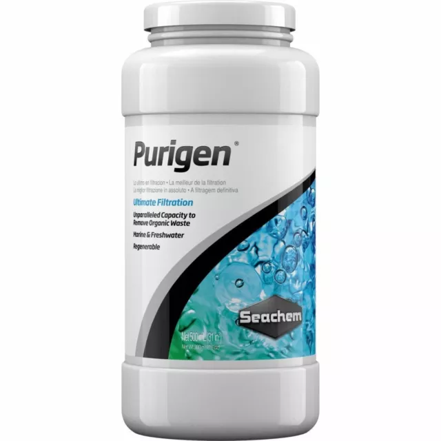 Seachem Purigen 500mL Fish Tank Aquarium Water Conditioner Treatment