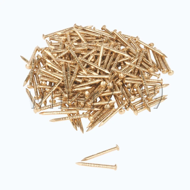 18mm Length Vintage Furniture Round Flat Head Screws Copper Color Pack of 200 3