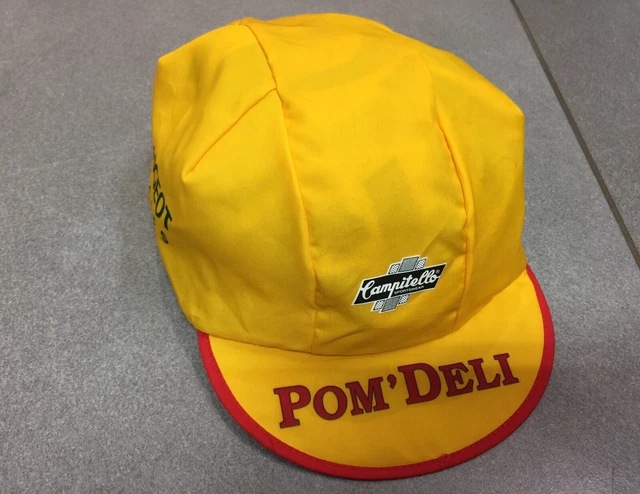 Casquette Cap Velo Cyclisme Belge Pom'deli Sponsor Campitello Peugeot Cycles N°2