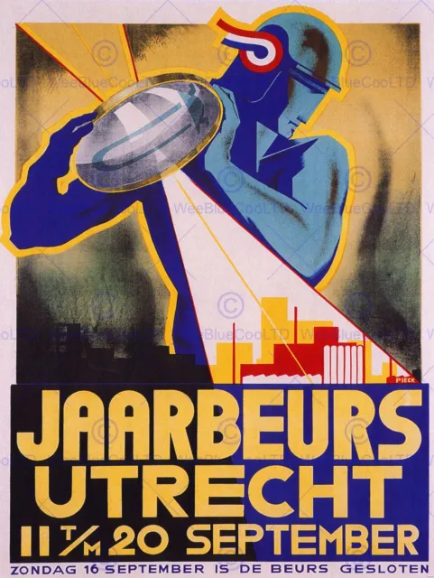 Exhibition Cultural Fair Festival Utrecht Netherlands Vintage Ad Poster 1726Py