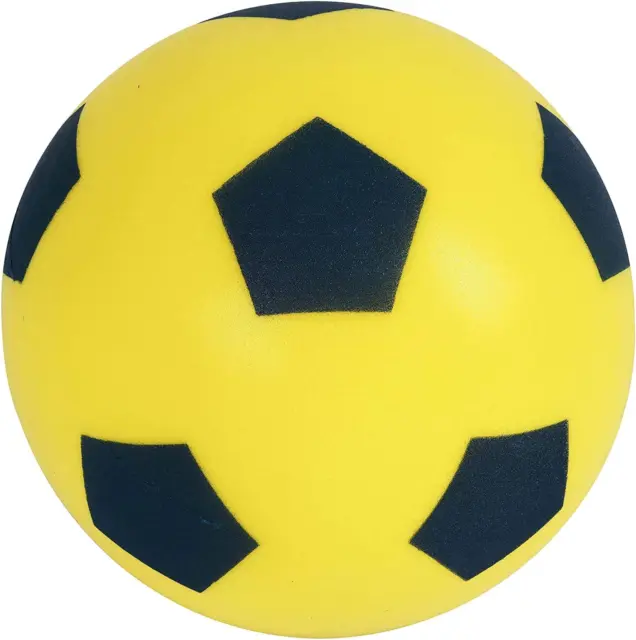 EMKay® taglia 5 calcio giallo | pallone da calcio in spugna morbida per interni/esterni divertente