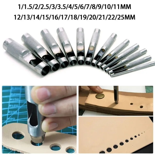 Outil de Perforation de Cuir Automatique, Outil de Perforation pour Cuir  Couture Poinçon Automatique Perforateur de Ceinture avec Tête de Frappe  Embouts 1.5/2/2.5/3/3.5/4mm