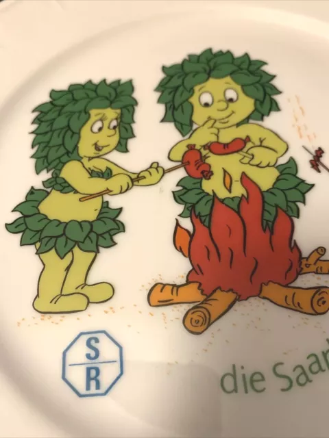 Villeroy Boch die Saarlodris Plate TV Cartoon Leaf People Heinrich Germany Dish 3