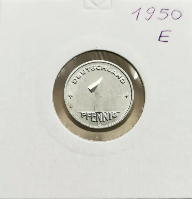 DDR 1 Pfennig 1950 E  prägefrisch