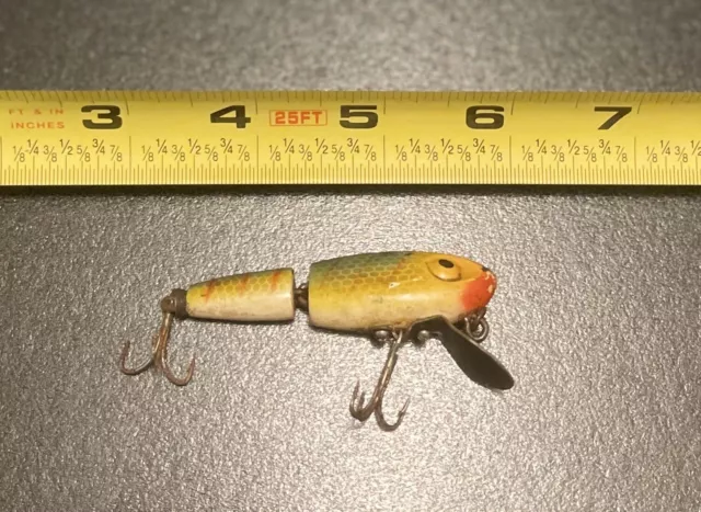 VINTAGE WRIGHT & McGill Miracle Minnow Jointed Fishing Lure #472-J